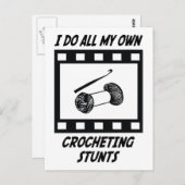 Crocheting Stunts Briefkaart (Voorkant / Achterkant)