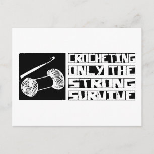 Crocheting Survive Briefkaart