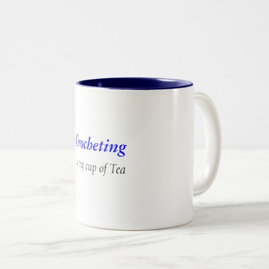 Crocheting Tweekleurige Koffiemok (Voorkant rechts)