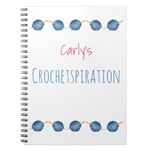Crochetspiratie - op maat van jouw naam notitieboek (Voorkant)