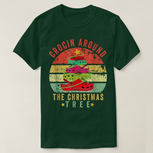 Crocin rond kerstboom Pjs Xmas Christma T-shirt (Design voorkant)