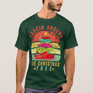 Crocin rond kerstboom Pjs Xmas Christma T-shirt