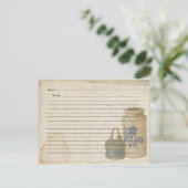 Crock and Blue Basket Recipe Kaarten (Staand voorkant)