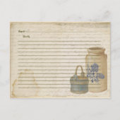 Crock and Blue Basket Recipe Kaarten (Voorkant)