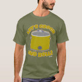 Crock and Roll Fun Slow Cooker Cartoon Art T-shirt (Voorkant)