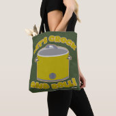 Crock and Roll Yummy Slow Cooker Cartoon tijd Tote Bag (Dichtbij)