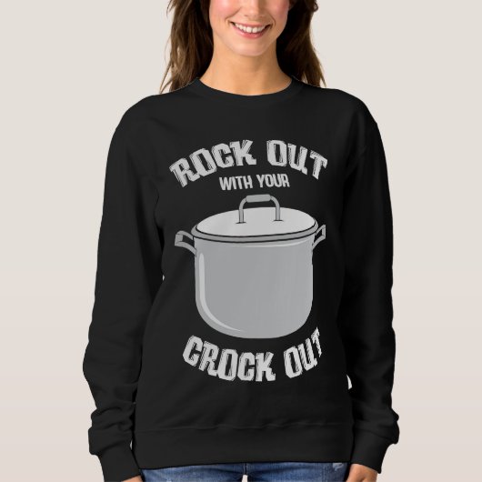 crock pot text  pressure cooker  cooking fun trui (Voorkant)