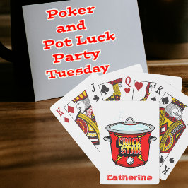 Crock Star Crock Pot gepersonaliseerd Pokerkaarten