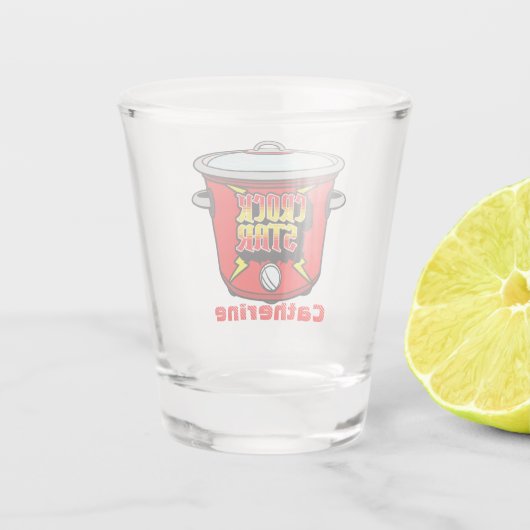 Crock Star Crock Pot gepersonaliseerd Shot Glas (Achterkant)