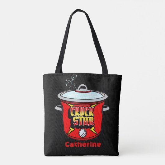 Crock Star Crock Pot gepersonaliseerd Tote Bag (Achterkant)