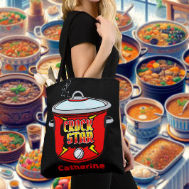 Crock Star Crock Pot gepersonaliseerd Tote Bag