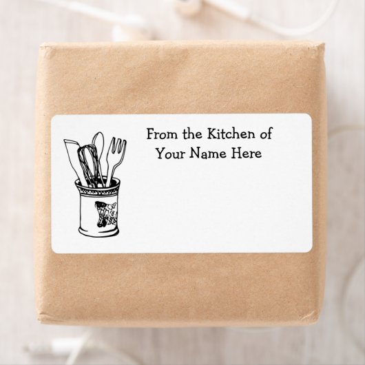 Crock uit de keuken van de douane geeft Chef Etiket (Insitu)