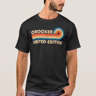 CROCKER Achternaam Retro Vintage 80s 90s Verjaarda T-shirt