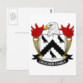 Crocker Family Crest Briefkaart (Voorkant / Achterkant)