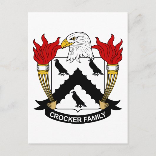 Crocker Family Crest Briefkaart (Voorkant)