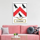 Crocker Family Crest Canvas Afdruk (Insitu (Woonkamer))