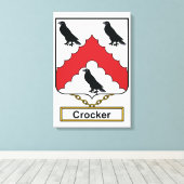Crocker Family Crest Canvas Afdruk (Insitu (Houten vloer))