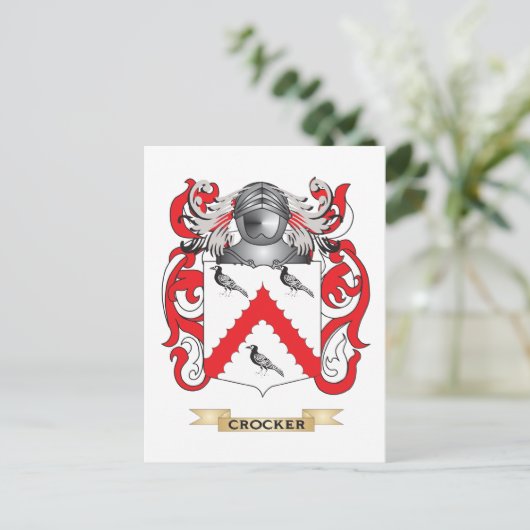 Crocker Wapen Briefkaart (Staand voorkant)