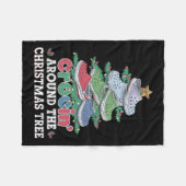Crockin' Around The Christmas Tree Crocking Around Fleece Deken (Voorkant (Horizontaal))