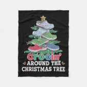 Crockin' Around The Christmas Tree Crocking Around Fleece Deken (Voorkant)