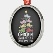 Crockin' Rond de kerstboom Metalen Ornament (Links)