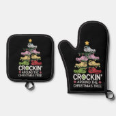 Crockin' Rond de kerstboom Ovenwant & Pannenlap Set (Voorkant)