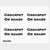 Crockpot aan boord Slow Driver Bumpersticker Rechthoekige Sticker (Vel)