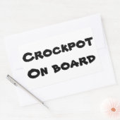 Crockpot aan boord Slow Driver Bumpersticker Rechthoekige Sticker (Envelop)