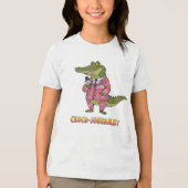 Croco-journalist Breaking News Tri-Blend Shirt (Voorkant)
