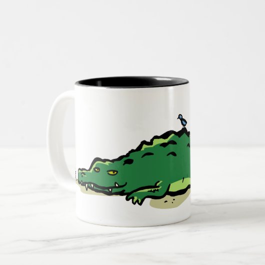 croco mug tweekleurige koffiemok (Voorkant links)