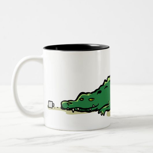 croco mug tweekleurige koffiemok (Links)