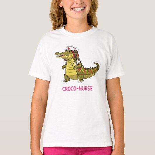 Croco-Nurse: Verzorging met charme T-shirt (Voorkant)