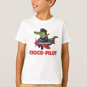 Croco-piloot stijgt hoog t-shirt