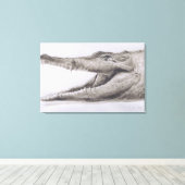 Crocodile 2005 canvas afdruk (Insitu (Houten vloer))