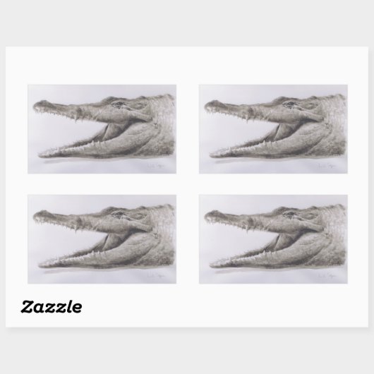 Crocodile 2005 rechthoekige sticker (Vel)