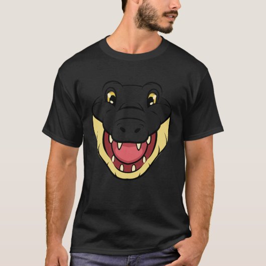 Crocodile Alligator Face Reptiles Zoo Animal Herpe T-shirt (Voorkant)