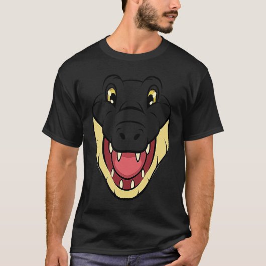 Crocodile Alligator Face Reptiles Zoo Animal Herpe T-shirt (Voorkant)