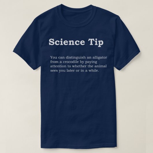 Crocodile Alligator Funny Science tip Hoodie T-shirt (Design voorkant)
