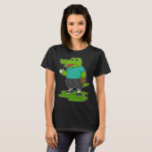 Crocodile Baseball Baseball glove Sports T-shirt (Voorkant volledig)