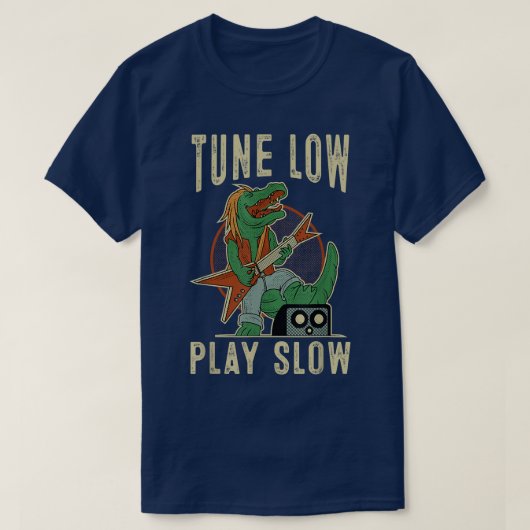 Crocodile Bass Guitar Tune Low Play Slow Bassile G T-shirt (Design voorkant)
