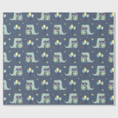 Crocodile Birthday Party Cadeaupapier (Vlak)