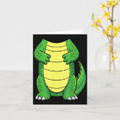 Crocodile Body Shirt Adult Kids Men Women Alligato Kaart (Gele Bloem)