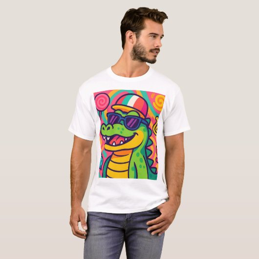 Crocodile Bomboncini Snoep Meme T-shirt (Voorkant volledig)