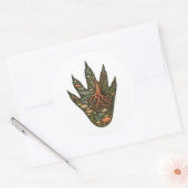 Crocodile Botanical Footprint Nature Sticker (Envelop)