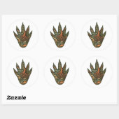 Crocodile Botanical Footprint Nature Sticker (Vel)