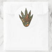 Crocodile Botanical Footprint Nature Sticker (Tas)