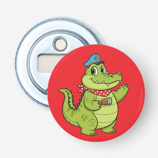 crocodile button flesopener (Voorkant)