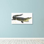 Crocodile Canvas Afdruk (Insitu (Houten vloer))