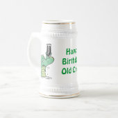 Crocodile Cartoon Birthday Beer Stein Bierpul (Voorkant links)