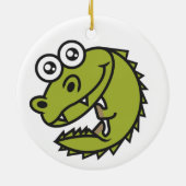 Crocodile Cute Baby Croc Keramisch Ornament (Achterkant)